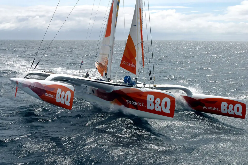 Ellen MacArthur’s 75ft trimaran B&Q, 2004